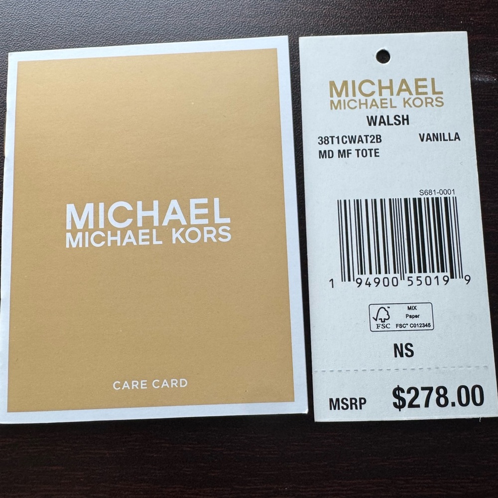 Michael Kors Walsh Purple Leather Tote with Gold Accents - Picture 11 of 11